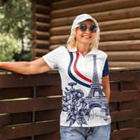 Custom France Women Rugby Women Polo Shirt Summer Flowers 2024 - Wonder Print Shop