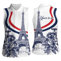 Custom France Women Rugby Women Sleeveless Polo Shirt Summer Flowers 2024 - Wonder Print Shop