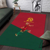 Portuguese Footballer Memorial Area Rug Forever 20 The Heart Still Beats - Wonder Print Shop