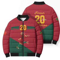 Portuguese Footballer Memorial Bomber Puffer Jacket Forever 20 The Heart Still Beats - Wonder Print Shop