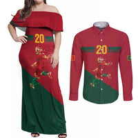 Portuguese Footballer Memorial Couples Matching Off Shoulder Maxi Dress and Long Sleeve Button Shirt Forever 20 The Heart Still Beats - Wonder Print Shop