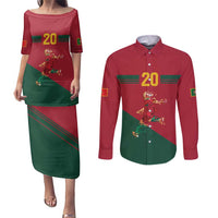 Portuguese Footballer Memorial Couples Matching Puletasi and Long Sleeve Button Shirt Forever 20 The Heart Still Beats - Wonder Print Shop