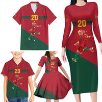 Portuguese Footballer Memorial Family Matching Long Sleeve Bodycon Dress and Hawaiian Shirt Forever 20 The Heart Still Beats - Wonder Print Shop