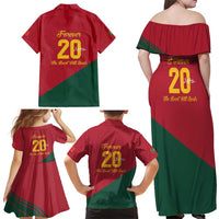 Portuguese Footballer Memorial Family Matching Off Shoulder Maxi Dress and Hawaiian Shirt Forever 20 The Heart Still Beats - Wonder Print Shop