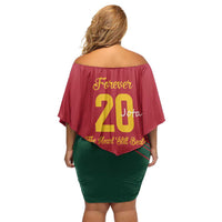 Portuguese Footballer Memorial Family Matching Off Shoulder Short Dress and Hawaiian Shirt Forever 20 The Heart Still Beats - Wonder Print Shop