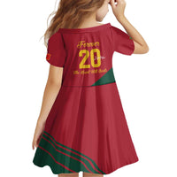 Portuguese Footballer Memorial Kid Short Sleeve Dress Forever 20 The Heart Still Beats - Wonder Print Shop
