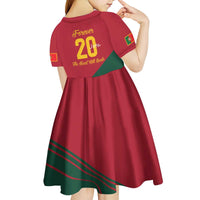 Portuguese Footballer Memorial Kid Short Sleeve Dress Forever 20 The Heart Still Beats - Wonder Print Shop