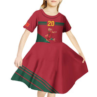 Portuguese Footballer Memorial Kid Short Sleeve Dress Forever 20 The Heart Still Beats - Wonder Print Shop