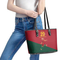 Portuguese Footballer Memorial Leather Tote Bag Forever 20 The Heart Still Beats - Wonder Print Shop