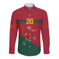 Portuguese Footballer Memorial Long Sleeve Button Shirt Forever 20 The Heart Still Beats - Wonder Print Shop