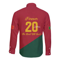 Portuguese Footballer Memorial Long Sleeve Button Shirt Forever 20 The Heart Still Beats - Wonder Print Shop