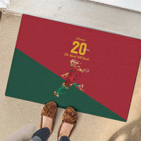 Portuguese Footballer Memorial Rubber Doormat Forever 20 The Heart Still Beats - Wonder Print Shop