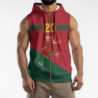 Portuguese Footballer Memorial Sleeveless Zip Hoodie Forever 20 The Heart Still Beats - Wonder Print Shop