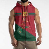 Portuguese Footballer Memorial Sleeveless Zip Hoodie Forever 20 The Heart Still Beats - Wonder Print Shop