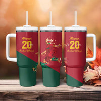 Portuguese Footballer Memorial Tumbler With Handle Forever 20 The Heart Still Beats - Wonder Print Shop