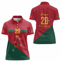 Portuguese Footballer Memorial Women Polo Shirt Forever 20 The Heart Still Beats - Wonder Print Shop
