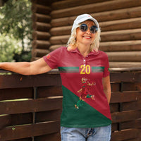 Portuguese Footballer Memorial Women Polo Shirt Forever 20 The Heart Still Beats - Wonder Print Shop
