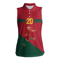 Portuguese Footballer Memorial Women Sleeveless Polo Shirt Forever 20 The Heart Still Beats - Wonder Print Shop