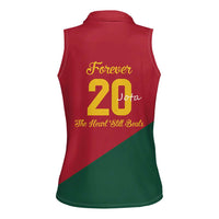 Portuguese Footballer Memorial Women Sleeveless Polo Shirt Forever 20 The Heart Still Beats - Wonder Print Shop