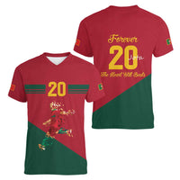 Portuguese Footballer Memorial Women V-Neck T-Shirt Forever 20 The Heart Still Beats - Wonder Print Shop