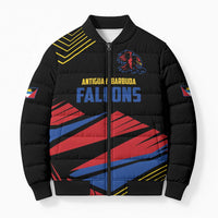 Custom Caribbean Cricket Antigua and Barbuda Bomber Puffer Jacket - Wonder Print Shop