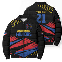 Custom Caribbean Cricket Antigua and Barbuda Bomber Puffer Jacket - Wonder Print Shop