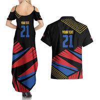 Custom Caribbean Cricket Antigua and Barbuda Couples Matching Summer Maxi Dress and Hawaiian Shirt - Wonder Print Shop