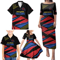 Custom Caribbean Cricket Antigua and Barbuda Family Matching Puletasi and Hawaiian Shirt - Wonder Print Shop
