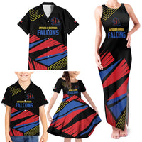 Custom Caribbean Cricket Antigua and Barbuda Family Matching Tank Maxi Dress and Hawaiian Shirt - Wonder Print Shop