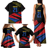 Custom Caribbean Cricket Antigua and Barbuda Family Matching Tank Maxi Dress and Hawaiian Shirt - Wonder Print Shop