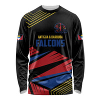 Custom Caribbean Cricket Antigua and Barbuda Long Sleeve Shirt - Wonder Print Shop