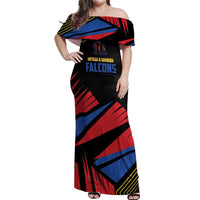 Custom Caribbean Cricket Antigua and Barbuda Off Shoulder Maxi Dress - Wonder Print Shop
