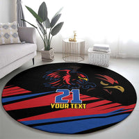 Custom Caribbean Cricket Antigua and Barbuda Round Carpet - Wonder Print Shop