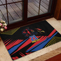 Custom Caribbean Cricket Antigua and Barbuda Rubber Doormat - Wonder Print Shop