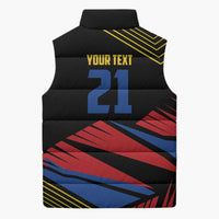 Custom Caribbean Cricket Antigua and Barbuda Sleeveless Puffer Jacket - Wonder Print Shop