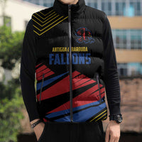 Custom Caribbean Cricket Antigua and Barbuda Sleeveless Puffer Jacket - Wonder Print Shop