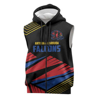 Custom Caribbean Cricket Antigua and Barbuda Sleeveless Zip Hoodie - Wonder Print Shop