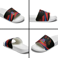 Custom Caribbean Cricket Antigua and Barbuda Slide Sandals - Wonder Print Shop