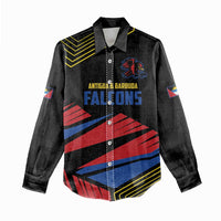 Custom Caribbean Cricket Antigua and Barbuda Women Casual Shirt - Wonder Print Shop