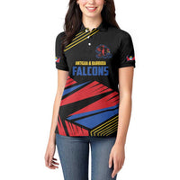 Custom Caribbean Cricket Antigua and Barbuda Women Polo Shirt - Wonder Print Shop