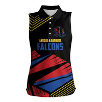 Custom Caribbean Cricket Antigua and Barbuda Women Sleeveless Polo Shirt - Wonder Print Shop