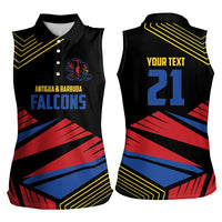 Custom Caribbean Cricket Antigua and Barbuda Women Sleeveless Polo Shirt - Wonder Print Shop