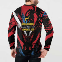 Caribbean Cricket Antigua and Barbuda Button Sweatshirt First Crown Forever Proud - Wonder Print Shop