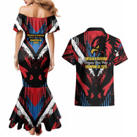Caribbean Cricket Antigua and Barbuda Couples Matching Mermaid Dress and Hawaiian Shirt First Crown Forever Proud - Wonder Print Shop