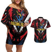 Caribbean Cricket Antigua and Barbuda Couples Matching Off Shoulder Short Dress and Hawaiian Shirt First Crown Forever Proud - Wonder Print Shop