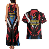 Caribbean Cricket Antigua and Barbuda Couples Matching Tank Maxi Dress and Hawaiian Shirt First Crown Forever Proud - Wonder Print Shop