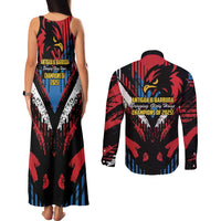 Caribbean Cricket Antigua and Barbuda Couples Matching Tank Maxi Dress and Long Sleeve Button Shirt First Crown Forever Proud - Wonder Print Shop