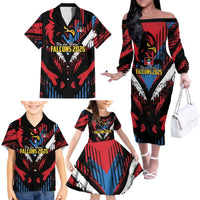 Caribbean Cricket Antigua and Barbuda Family Matching Off The Shoulder Long Sleeve Dress and Hawaiian Shirt First Crown Forever Proud - Wonder Print Shop