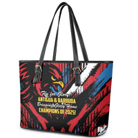 Caribbean Cricket Antigua and Barbuda Leather Tote Bag First Crown Forever Proud - Wonder Print Shop