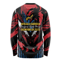 Caribbean Cricket Antigua and Barbuda Long Sleeve Shirt First Crown Forever Proud - Wonder Print Shop